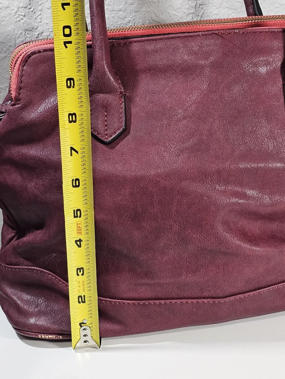 London Fog satchel Maroon Faux-leather